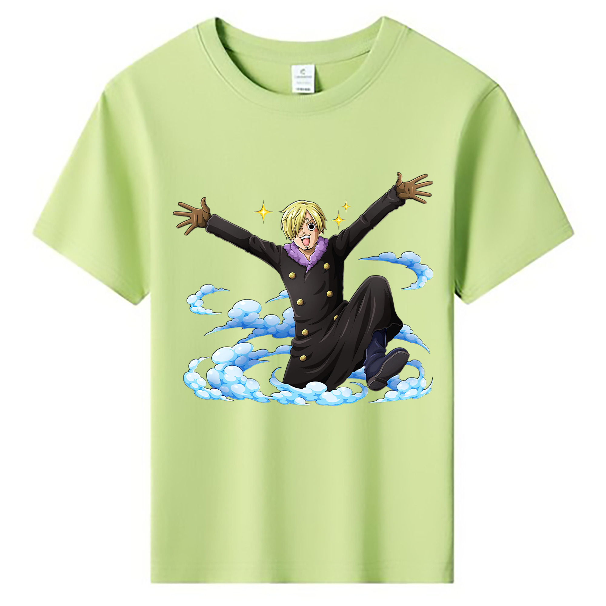 （画像用） ワンピース サンジ ONE PIECE Sanji 綿100％キッズTシャツ（フロントプリント）